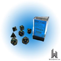 Lustrous - Polyhedral 7-Die Set - Shadow / gold